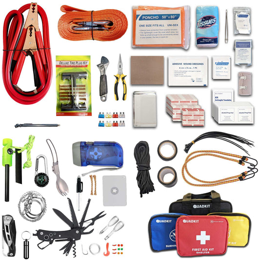 QUADKIT ATV Emergency Kit | 106 Pieces, 4-in-1 Auto & First Aid