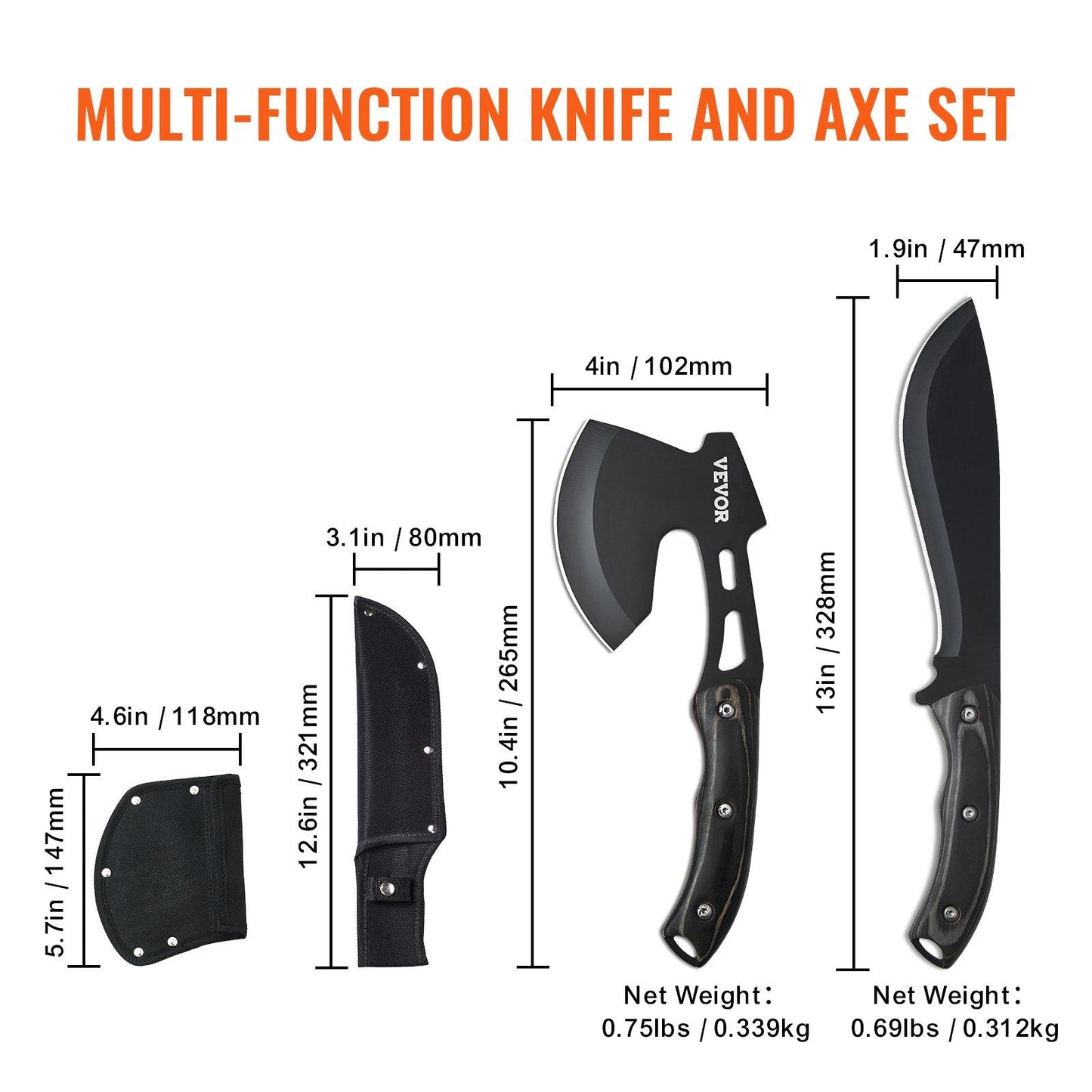 Hunting Knife & Hatchet Combo | Fixed Blade