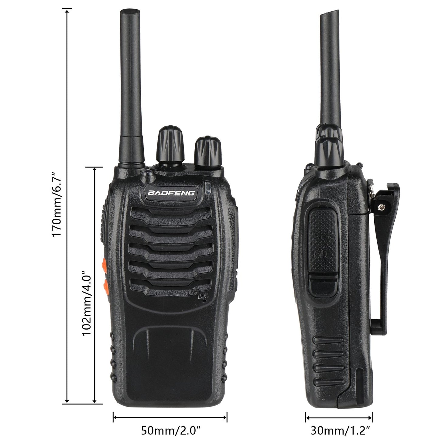 Baofeng BF-88A 5W FRS Walkie Talkies (2-Pack)