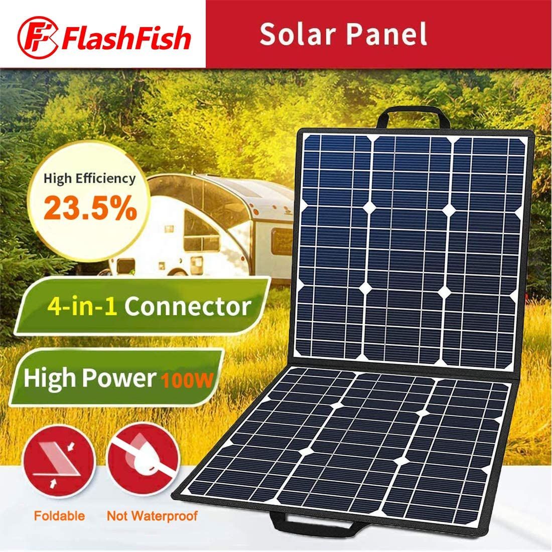 100W 18V Solar Panel | Foldable Charger for Devices & Generators