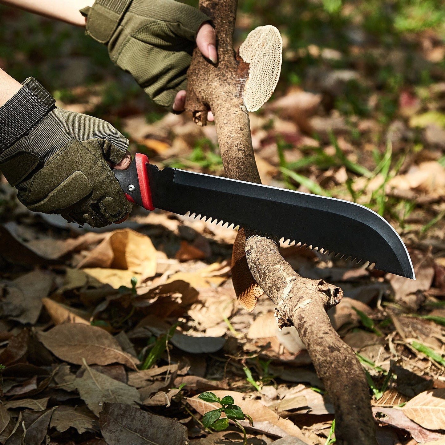 Camping Hatchet & Machete Set | Hunting Knife, Flashlight & Paracord