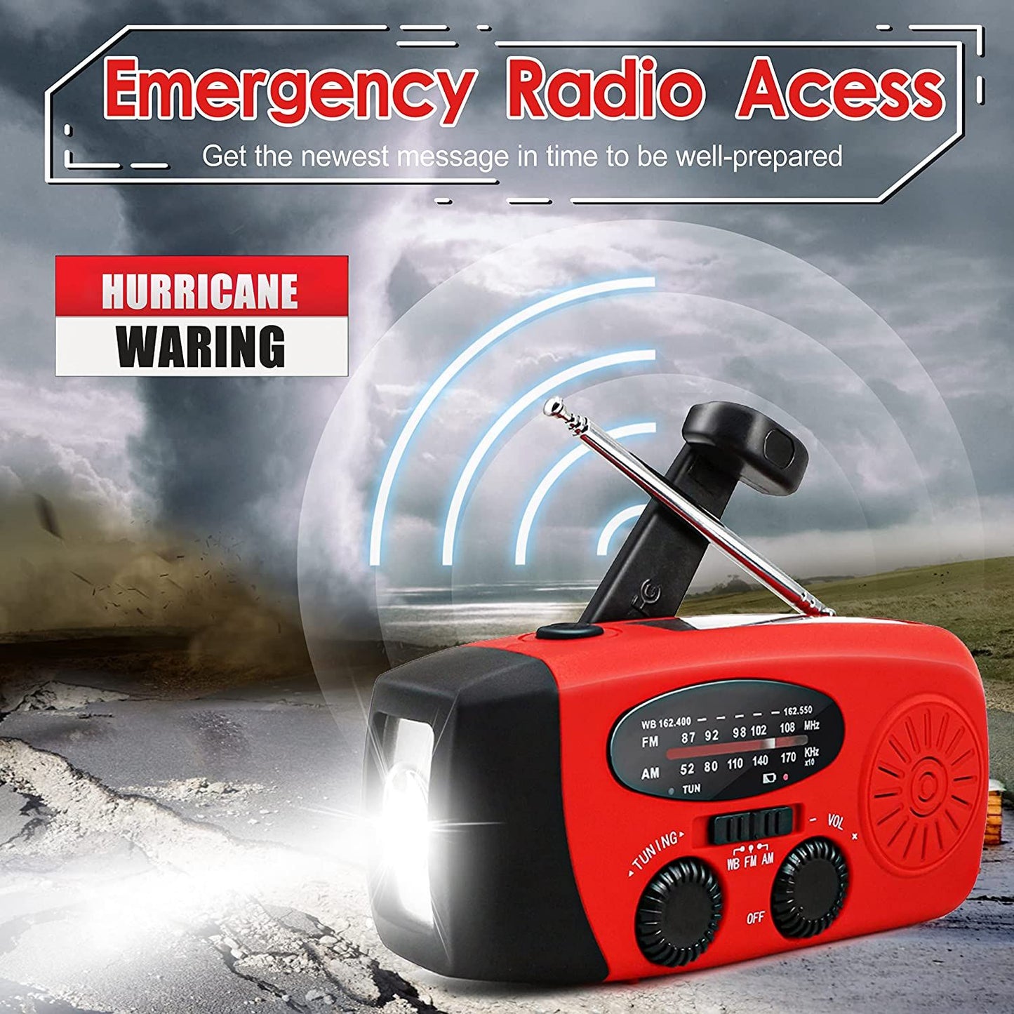 Storm Safe Emergency Radio | AM/FM/NOAA, Solar & Phone Charger