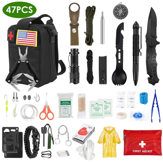 47-Piece Emergency Survival Kit | EDC Gear & Tools