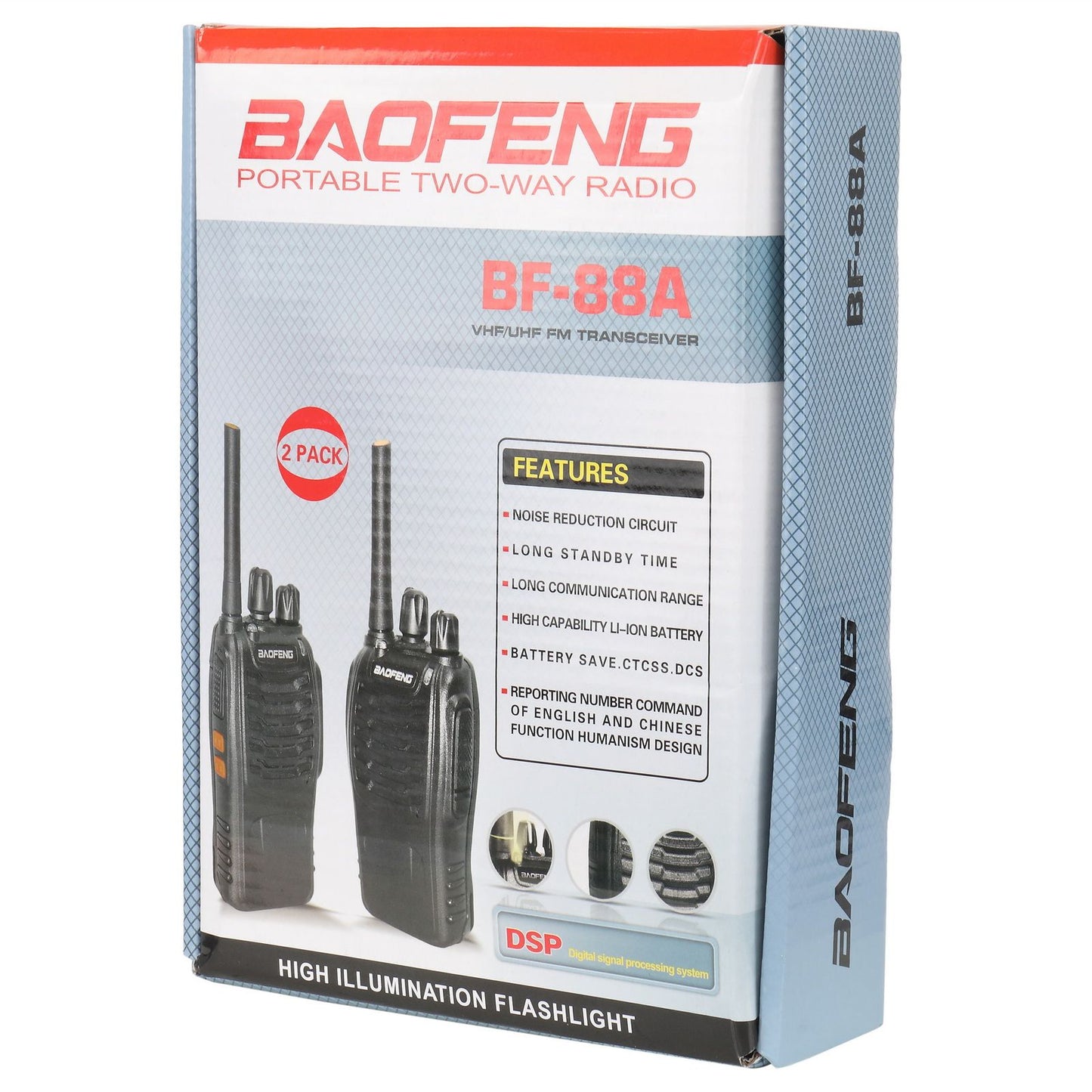 Baofeng BF-88A 5W FRS Walkie Talkies (2-Pack)