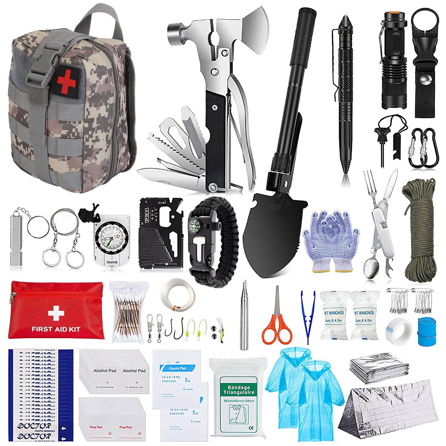 125-Piece Survival Kit | First Aid & Emergency Gear