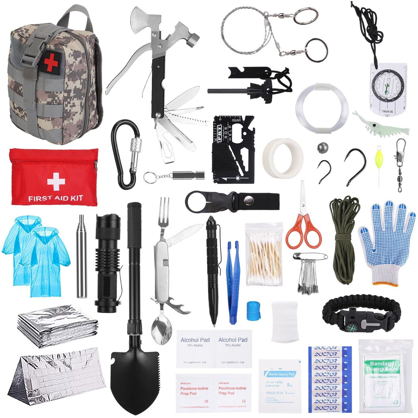 125-Piece Survival Kit | First Aid & Emergency Gear