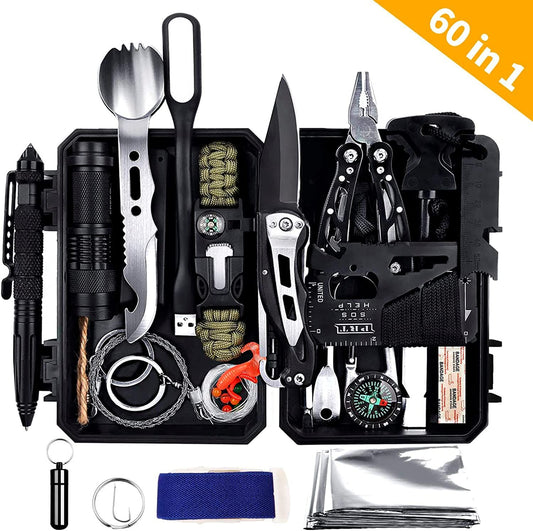 60-in-1 Emergency Survival Gear Kit