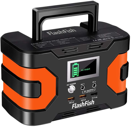 200W Power Station | FlashFish 166Wh Backup Battery for CPAP & Camping