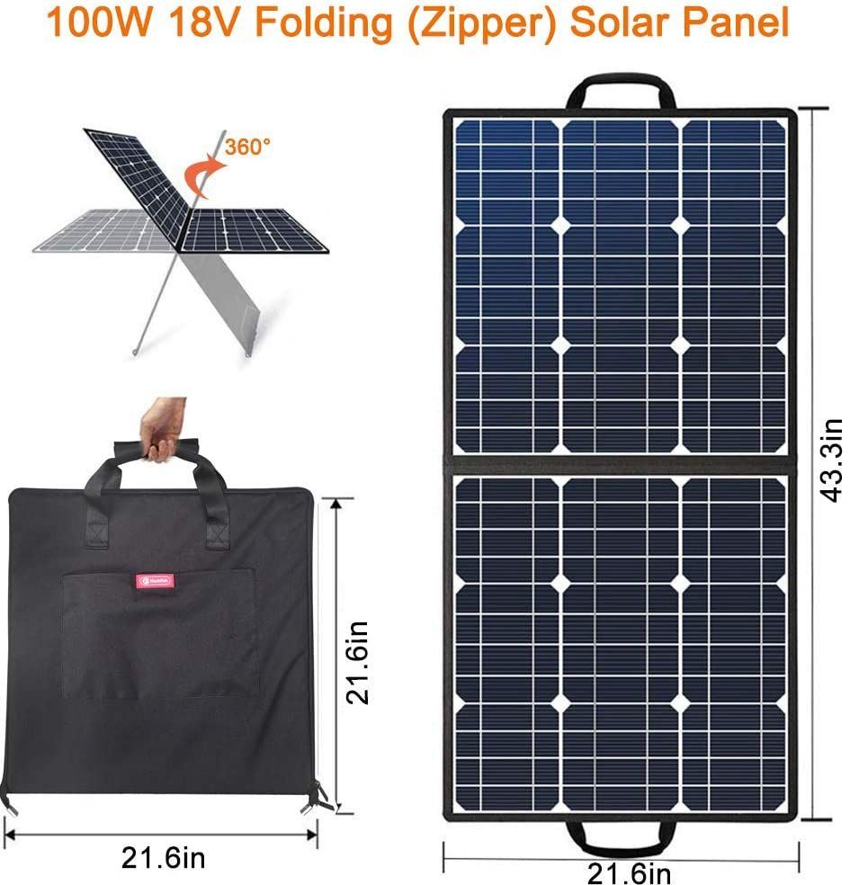 100W 18V Solar Panel | Foldable Charger for Devices & Generators