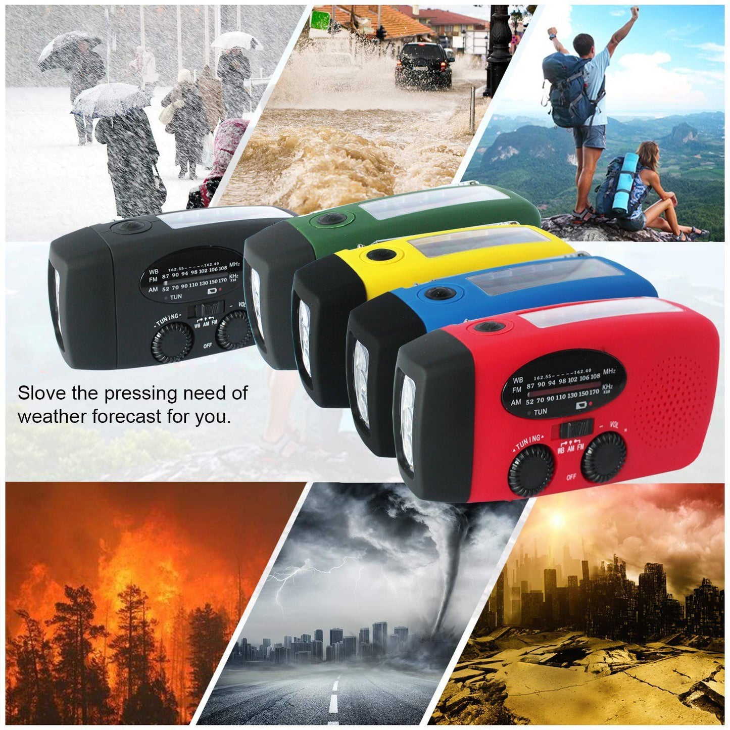 Storm Safe Emergency Radio | AM/FM/NOAA, Solar & Phone Charger