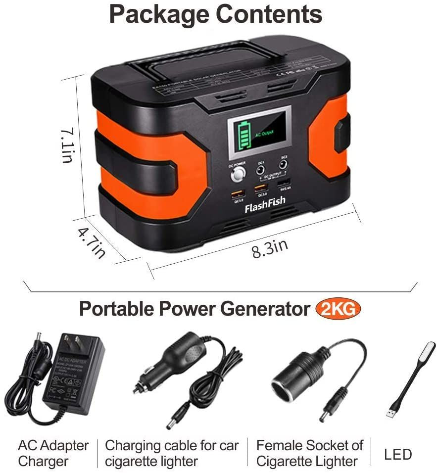 200W Power Station | FlashFish 166Wh Backup Battery for CPAP & Camping