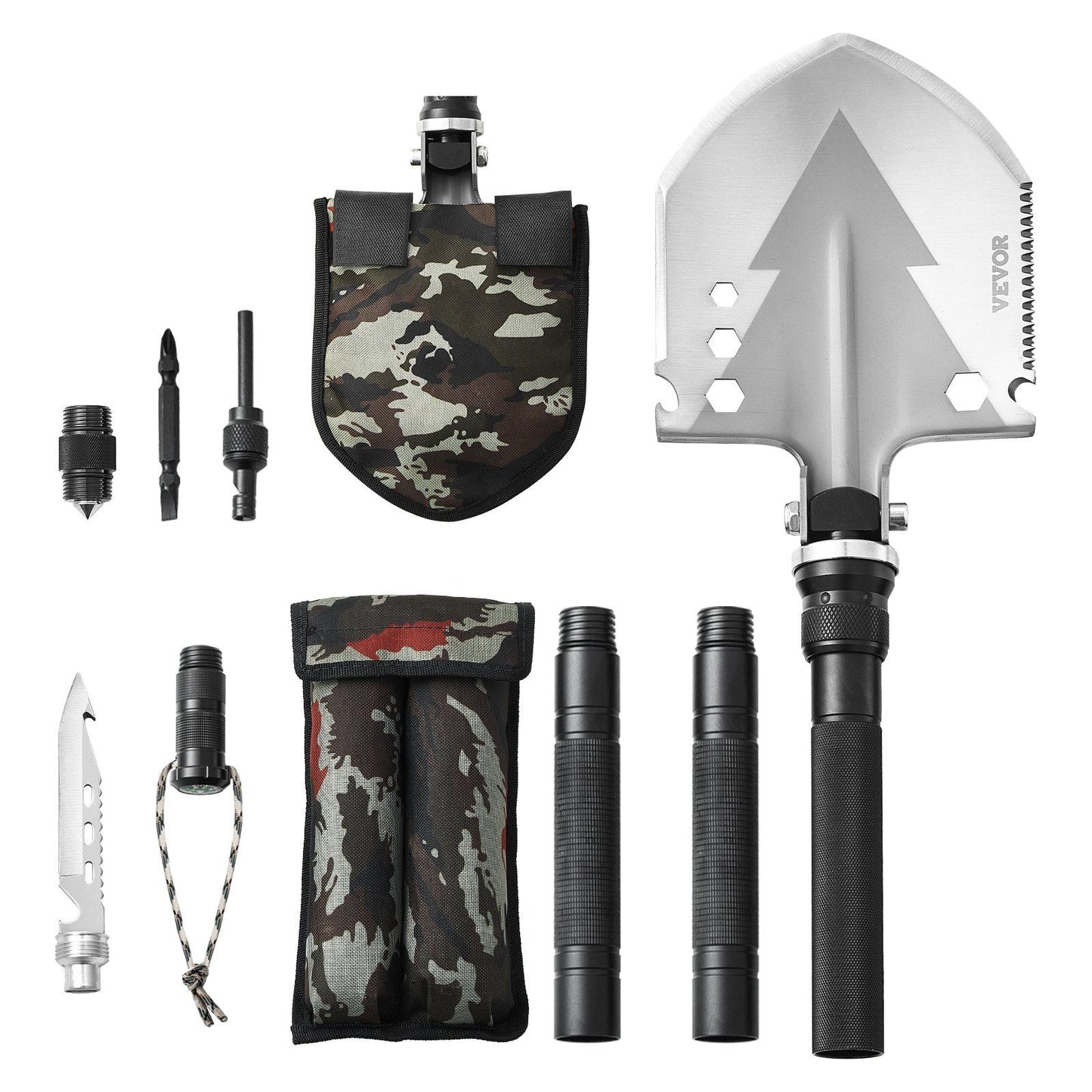 11-in-1 Survival Shovel | Folding Multitool