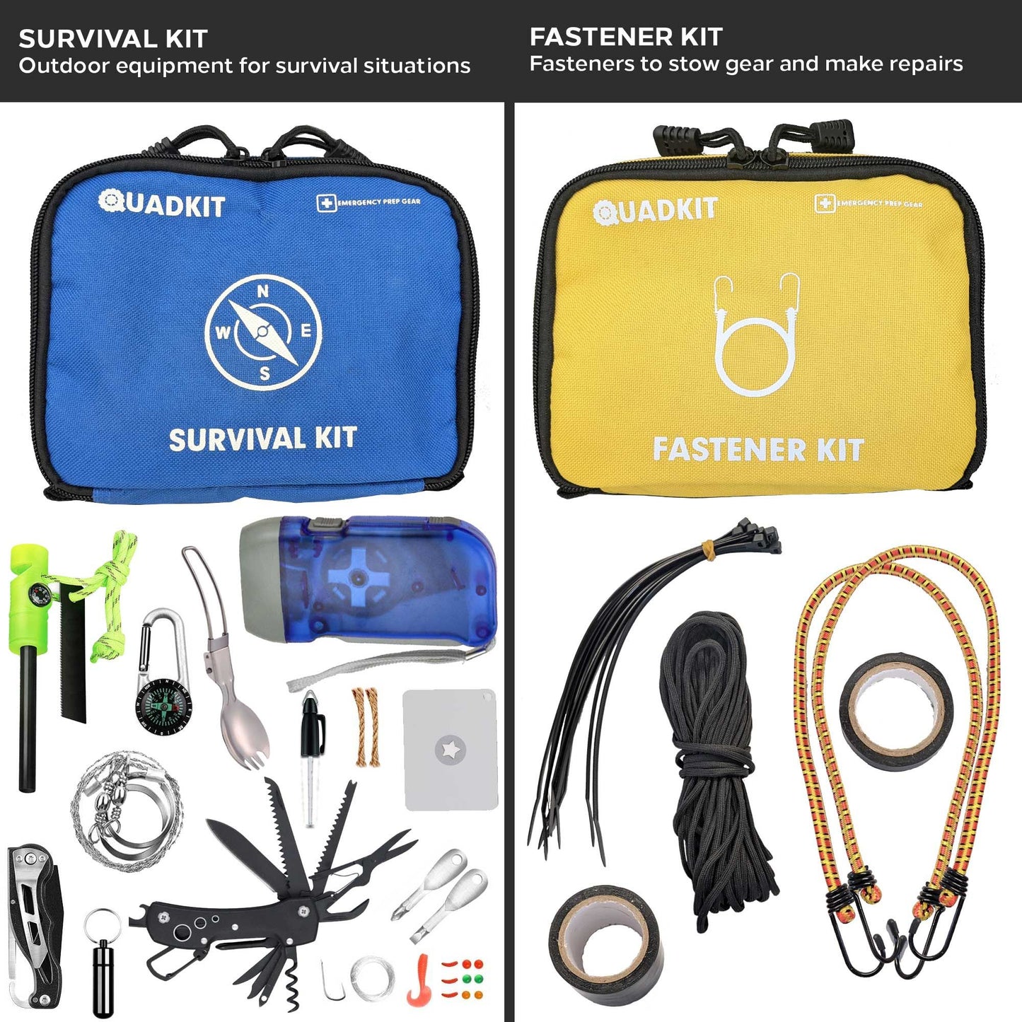 QUADKIT ATV Emergency Kit | 106 Pieces, 4-in-1 Auto & First Aid