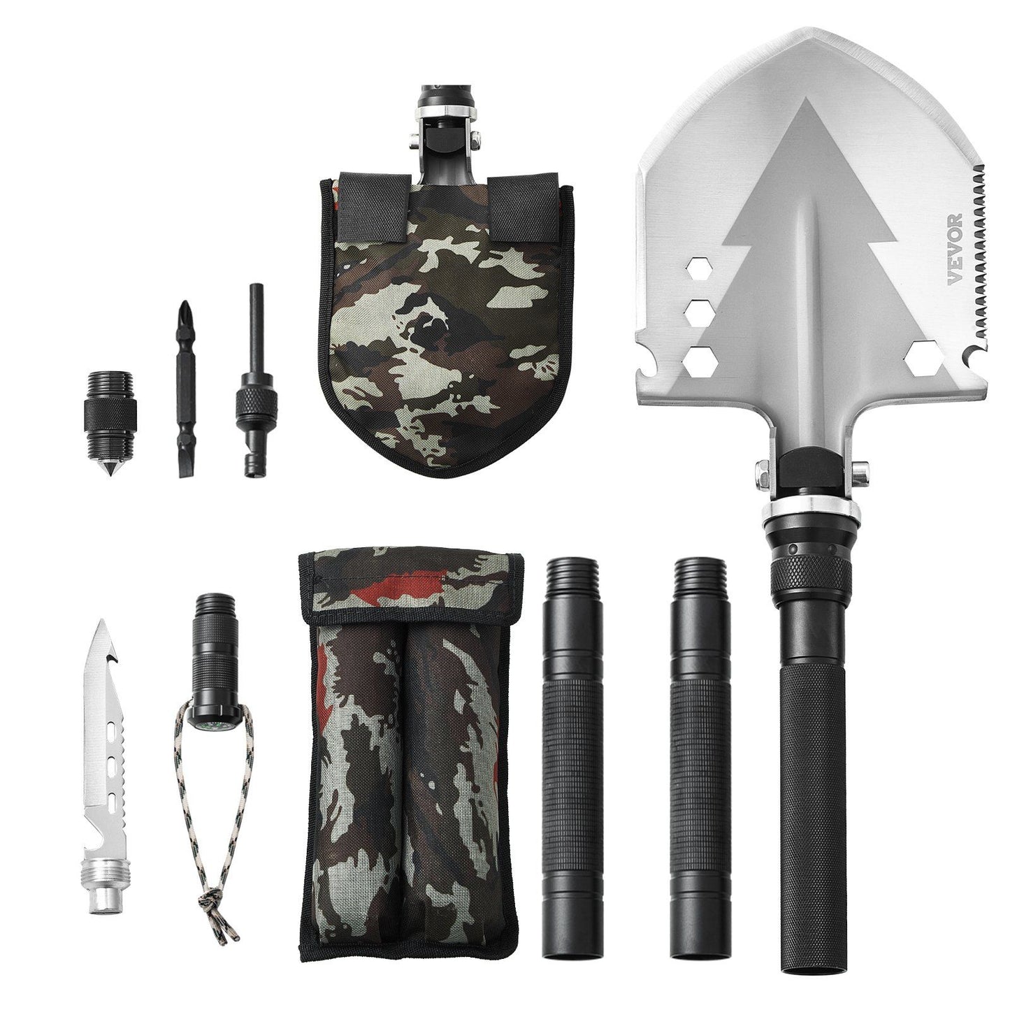 11-in-1 Survival Shovel | Folding Multitool