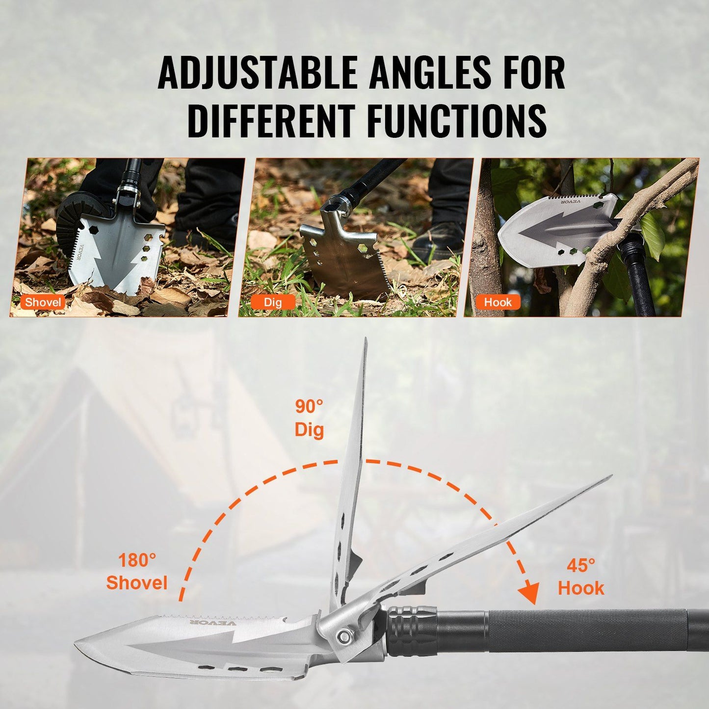 11-in-1 Survival Shovel | Folding Multitool