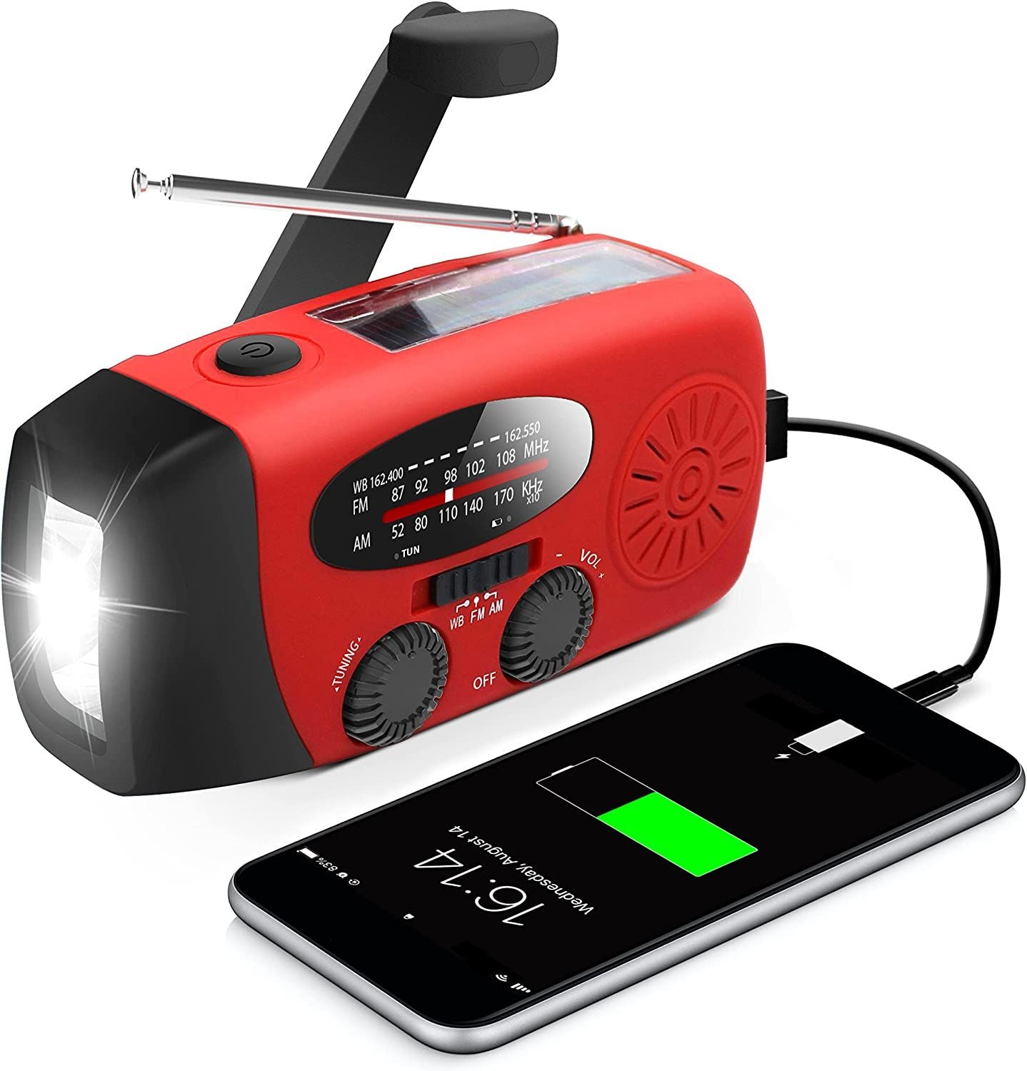 Storm Safe Emergency Radio | AM/FM/NOAA, Solar & Phone Charger